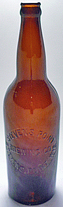 STEVENS POINT BREWING COMPANY EMBOSSED BEER BOTTLE