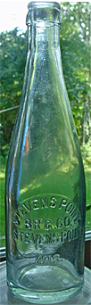 STEVENS POINT BREWING COMPANY EMBOSSED BEER BOTTLE