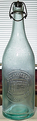 WILLIAM A. WEBER LAND BETHESDA BREWERY EMBOSSED BEER BOTTLE