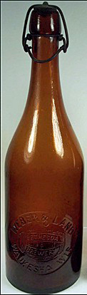 WEBER & LAND BETHESDA BREWERY EMBOSSED BEER BOTTLE