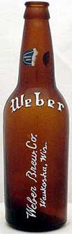 WEBER BREWING COMPANY EMBOSSED BEER BOTTLE