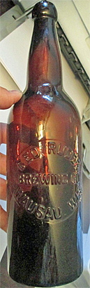 GEORGE RUDER BREWING COMPANY EMBOSSED BEER BOTTLE