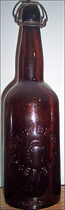 WEST BEND LAGER BEER EMBOSSED BEER BOTTLE