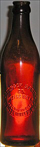 SANDROCK SPRING COMPANY WEISS BEER EMBOSSED BEER BOTTLE