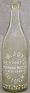 REYMANN BREWING COMPANY EMBOSSED BEER BOTTLE