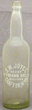 REYMANN BREWING COMPANY EMBOSSED BEER BOTTLE