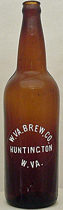 WEST VIRGINIA BREWING COMPANY EMBOSSED BEER BOTTLE