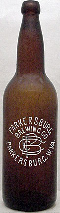 PARKERSBURG BREWING COMPANY EMBOSSED BEER BOTTLE