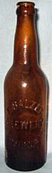 K. BALZER BREWERY EMBOSSED BEER BOTTLE