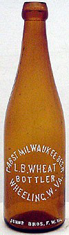 PABST MILWAUKEE BEER EMBOSSED BEER BOTTLE