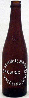 SCHMULBACH BREWING COMPANY EMBOSSED BEER BOTTLE